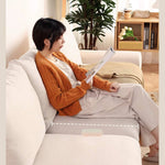 実木フレーム 布張り ローソファ 収納付き 175cm 北欧風 ナチュラル リビングソファ 床置きタイプ hns-1171