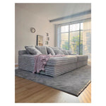 真空圧縮 ソファベッド 布製 深座面 ストレートソファ＋シェーズロング カバー洗濯可 リビング用 jj-1229-13