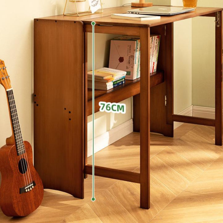 折りたたみ書桌 無垢材デスク 天然木 コンパクト 実木製 省スペース 在宅ワーク 学習机 ナチュラル G3-7224