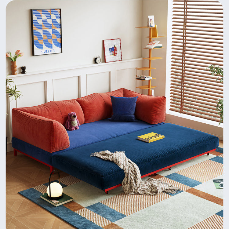 折りたたみ式 ソファベッド コーデュロイ生地 連結・分割可能 幅100～220cm 伸縮タイプ シングル～ダブル対応 モダン おしゃれ mgjjj-1138