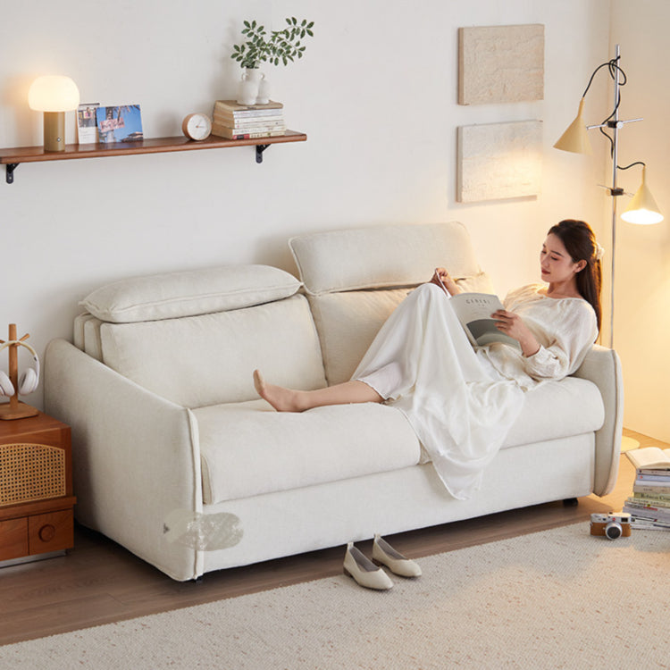 ソファベッド 布製 折りたたみ式 リクライニング対応 幅123～192cm コンパクト 2人掛け ベッド兼用 ファブリック 北欧 シンプル おしゃれ ddw-1154