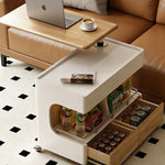 可動式折りたたみ伸縮テーブル 天然木製 リビング 昇降 サイドテーブル jx-112-18