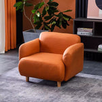 ソファ おしゃれ【1～3人掛け】エアレザー 北欧モダン ソファ オレンジ 高耐久 防汚 リビング ワンルーム向け qm-1