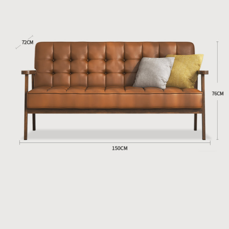 アッシュ材&合成皮革 高級ソファー - おしゃれで快適なリビングの主役 fcp-1304