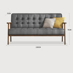 アッシュ材&合成皮革 高級ソファー - おしゃれで快適なリビングの主役 fcp-1304