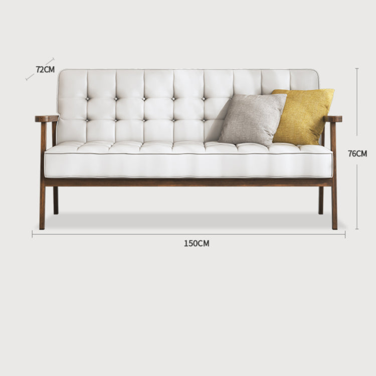 アッシュ材&合成皮革 高級ソファー - おしゃれで快適なリビングの主役 fcp-1304