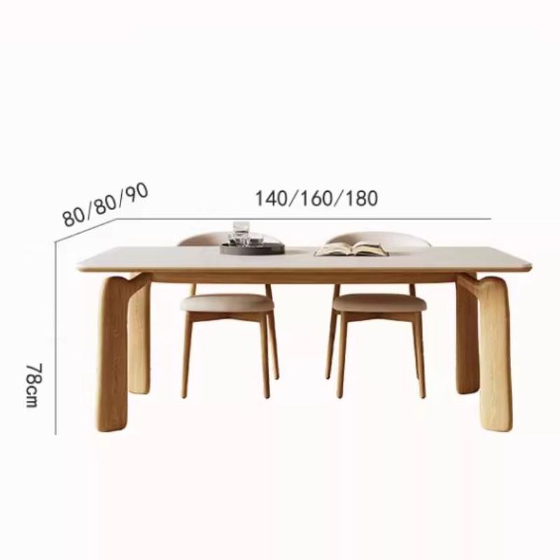 セラミックダイニングテーブル ホワイト 無垢材フレーム 幅140cm〜180cm 北欧風 おしゃれな食卓 sm-309