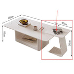 現代ラグジュアリー×ミニマルデザイン セラミックストーン天板リビングテーブル｜新作 小空間対応 クリエイティブ 高級感漂う長方形テーブル htt-3545