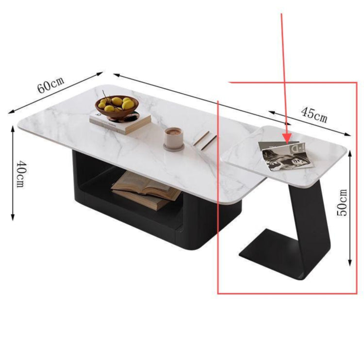 現代ラグジュアリー×ミニマルデザイン セラミックストーン天板リビングテーブル｜新作 小空間対応 クリエイティブ 高級感漂う長方形テーブル htt-3545