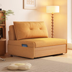 実木×ファブリック 伸縮ソファベッド｜1人掛け～2人掛け対応 幅80?180cm ナチュラルデザイン おしゃれ jy-1223-5