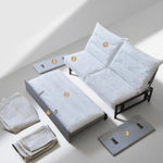 背もたれ角度調節ソファベッド 1人掛け・2人掛け対応 コンパクト設計 リクライニング機能付き モダンデザイン hemw-1109