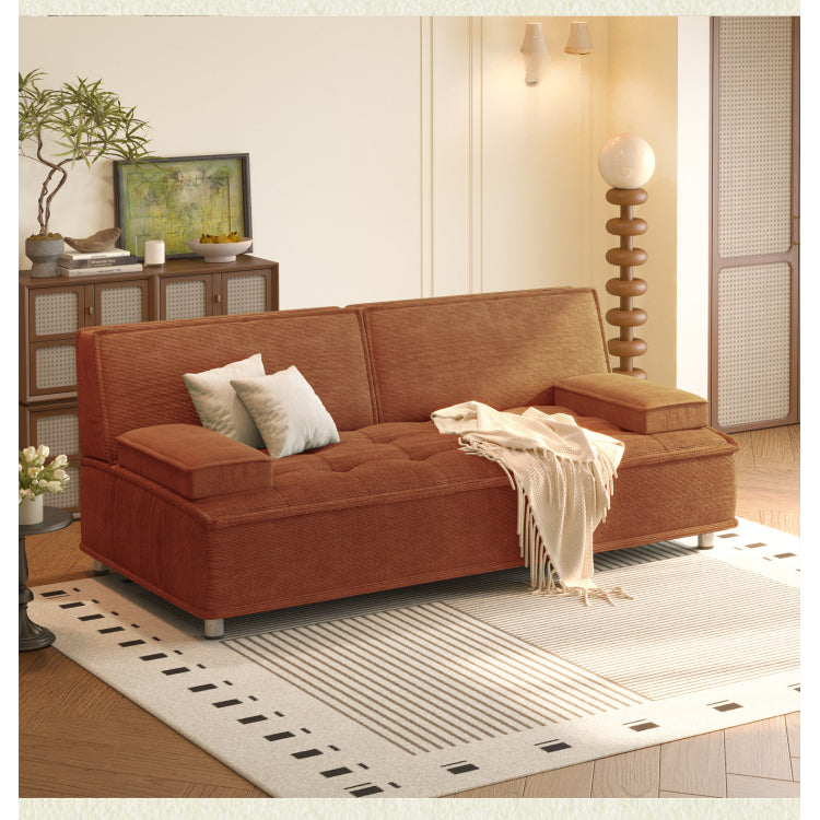 コーデュロイ ソファベッド 折りたたみ式 幅110?200cm｜ロータイプ 2WAY リビング用 おしゃれ モダン コンパクト 寝心地 yyjj-1168