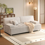 コーデュロイ ソファベッド 折りたたみ式 幅110?200cm｜ロータイプ 2WAY リビング用 おしゃれ モダン コンパクト 寝心地 yyjj-1168