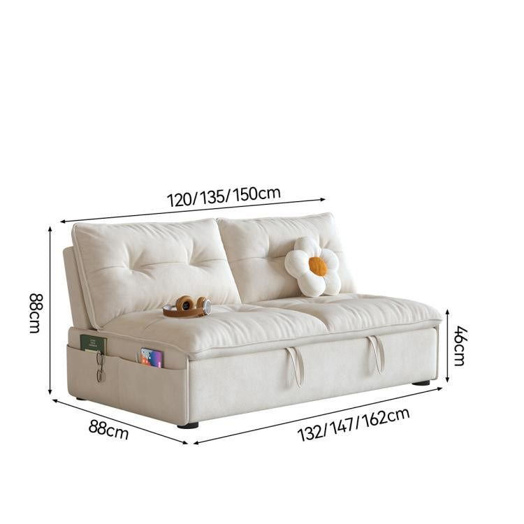 背もたれ角度調節ソファベッド 1人掛け・2人掛け対応 コンパクト設計 リクライニング機能付き モダンデザイン hemw-1109