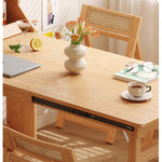 実木 折りたたみダイニングテーブル＆カウンター収納一体型｜折りたたみ椅子セット ナチュラル 北欧風 天板140cm hemw-1126