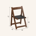 無垢ブラウンオーク材レザー座面折りたたみダイニングチェアテーブルセット対応 hbwe-3469-ch