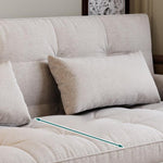 実木 ソファベッド 折りたたみ一体型 2WAY 伸縮式 リビング・書斎対応 引き出し式 ラタン編み デザイン smj-1229-9