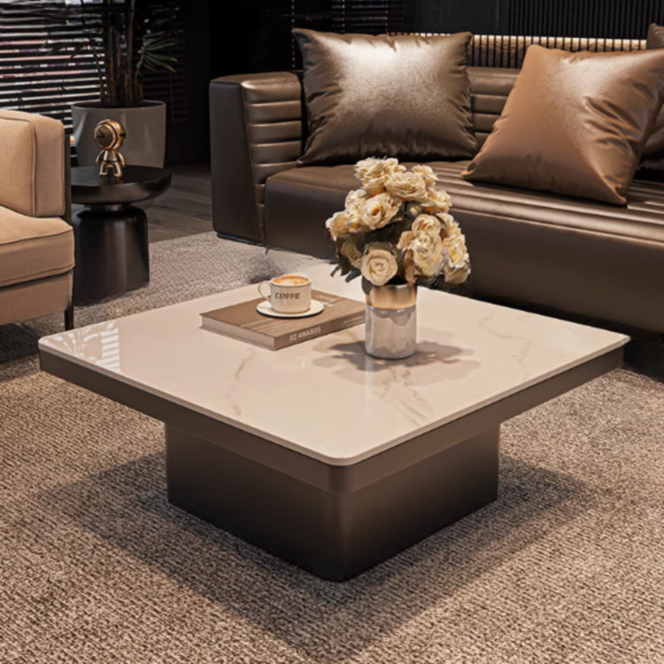 スタイリッシュなセラミックガラス製センターテーブル - モダンなリビングに最適なインテリア家具 fel-3067