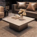 スタイリッシュなセラミックガラス製センターテーブル - モダンなリビングに最適なインテリア家具 fel-3067