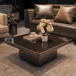 スタイリッシュなセラミックガラス製センターテーブル - モダンなリビングに最適なインテリア家具 fel-3067