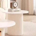 セラミック天板ローテーブル｜ミニマルモダン｜小スペース向け｜ミルキーホワイト｜円形センターテーブル htt-3842