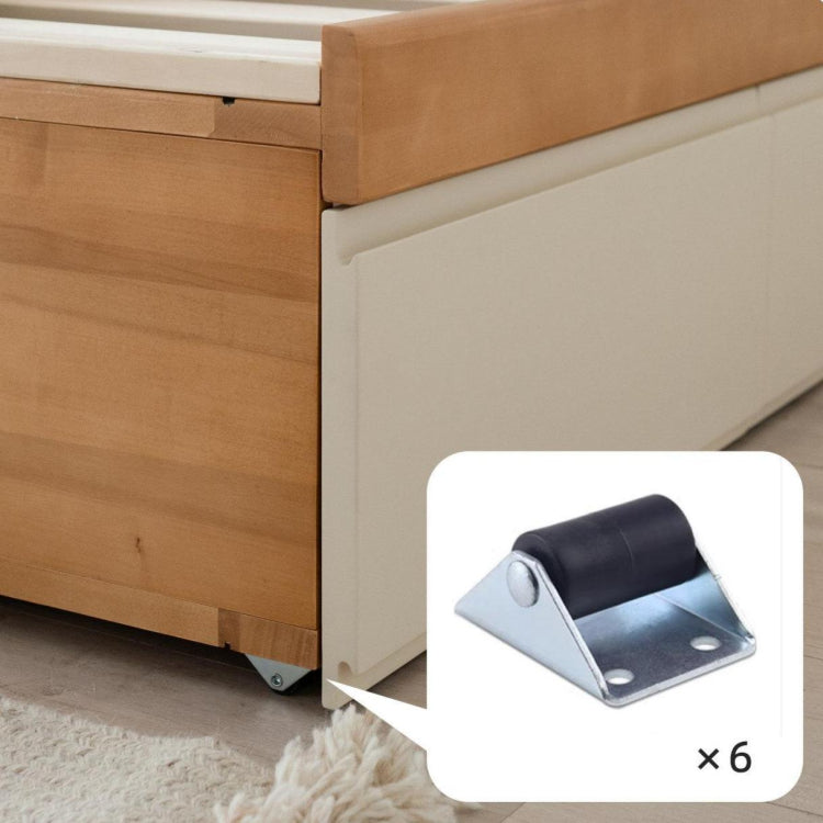 伸縮式キッズベッド 天然木無垢材 幅調整可能 収納引き出し付き tsh-112-17