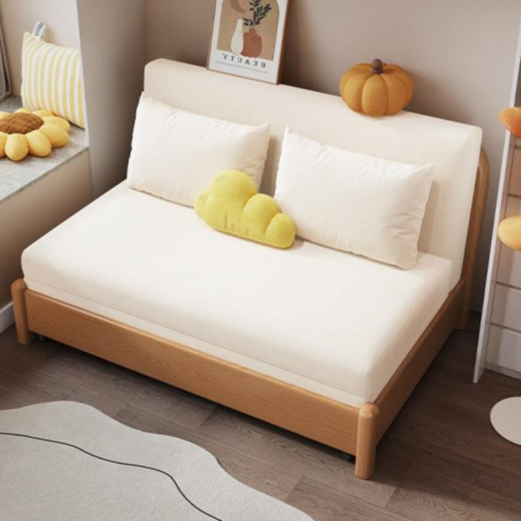 天然木 伸縮式ソファベッド｜実木フレーム ソファ兼ベッド 多サイズ対応（幅0.75～1.85m） ナチュラルデザイン G4-7278