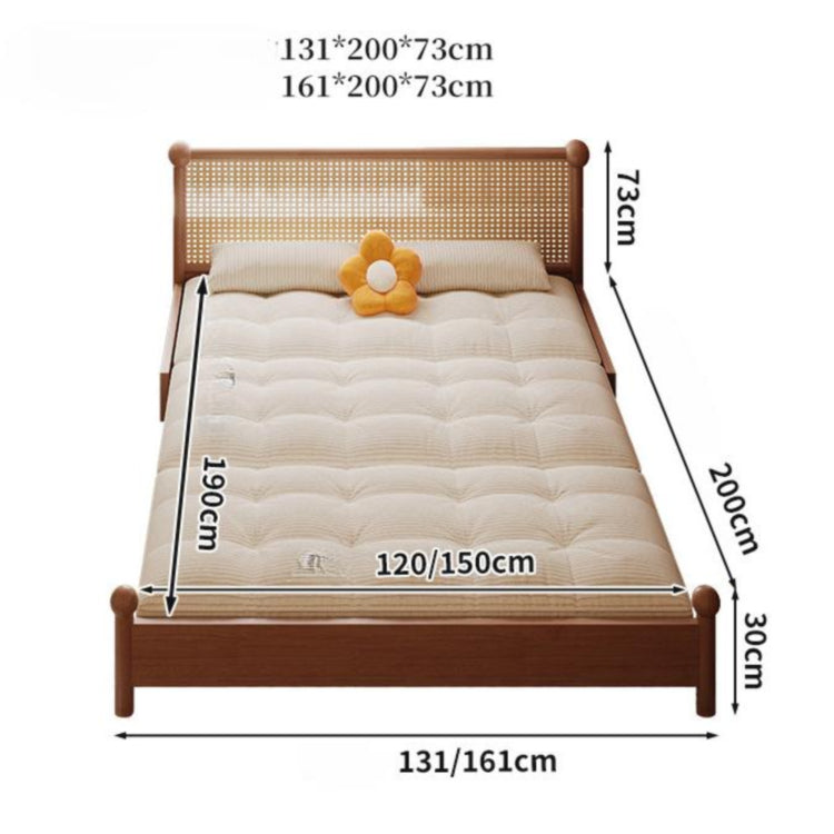 折りたたみソファベッド 実木フレーム リビング・書斎対応 ラタン編み 引き出し式 伸縮ミニソファ 綿麻ファブリック zx-1229-10