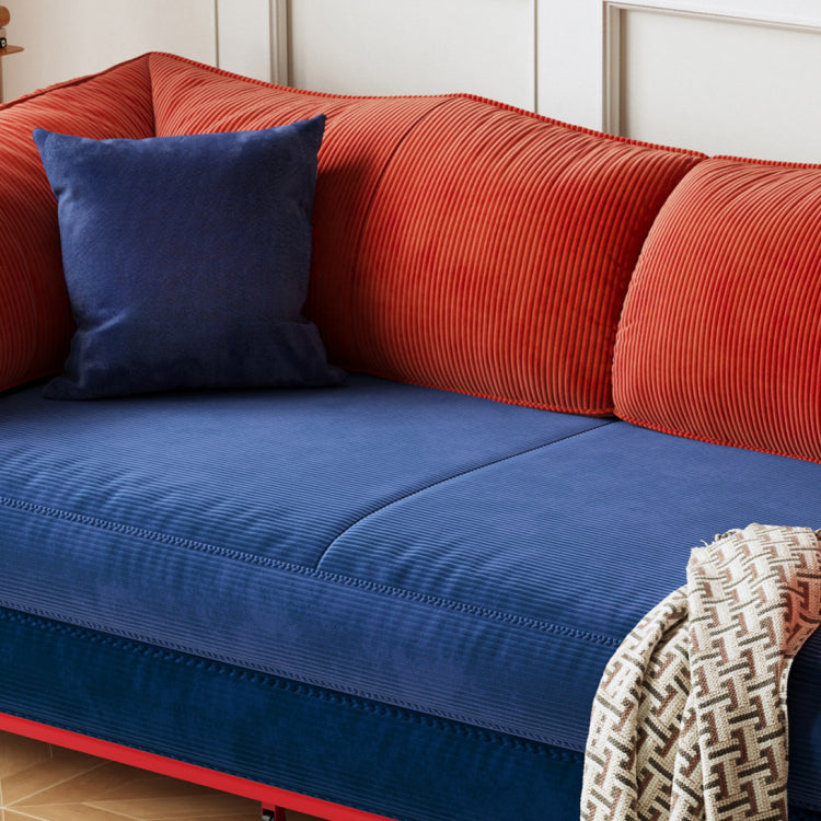 折りたたみ式 ソファベッド コーデュロイ生地 連結・分割可能 幅100～220cm 伸縮タイプ シングル～ダブル対応 モダン おしゃれ mgjjj-1138