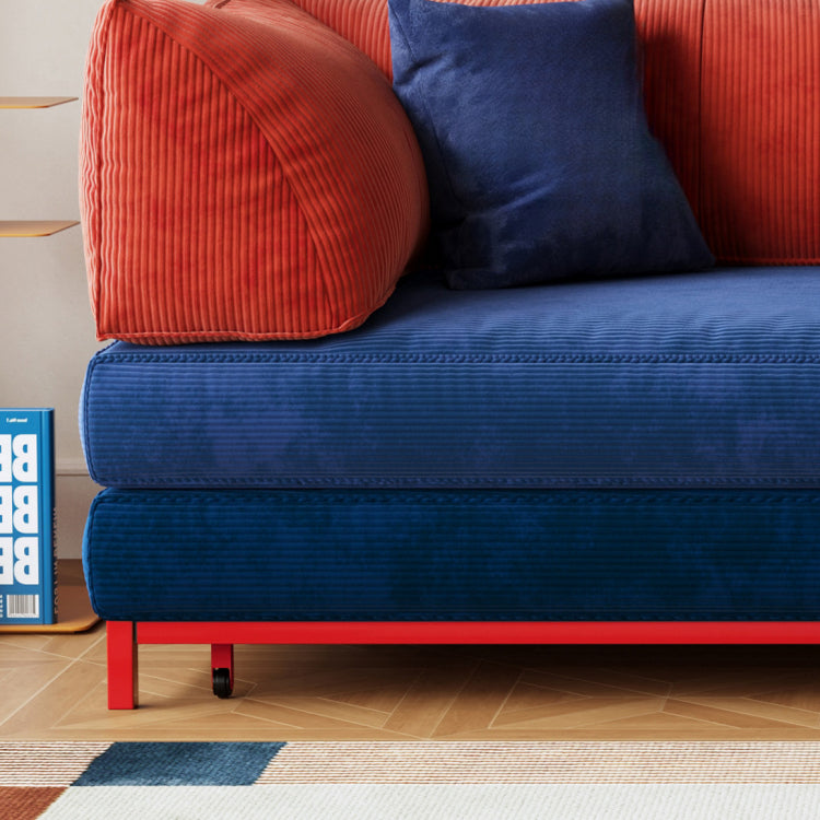 折りたたみ式 ソファベッド コーデュロイ生地 連結・分割可能 幅100～220cm 伸縮タイプ シングル～ダブル対応 モダン おしゃれ mgjjj-1138