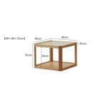 センターテーブル ナチュラル オーク材 ガラス ysys-l7072-table