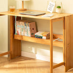 折りたたみ書桌 無垢材デスク 天然木 コンパクト 実木製 省スペース 在宅ワーク 学習机 ナチュラル G3-7224