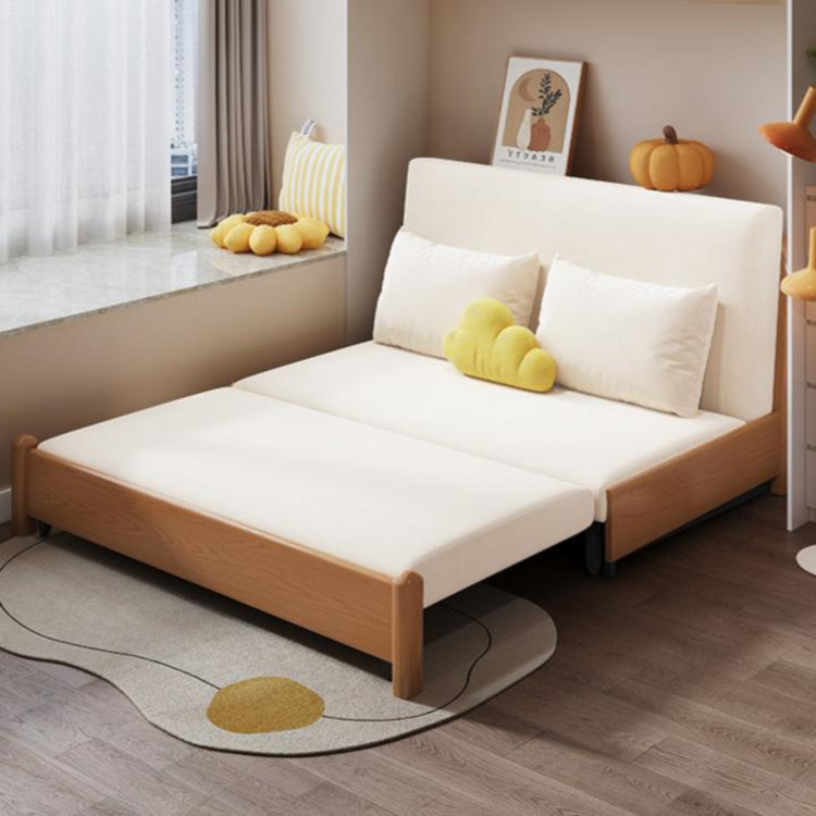 天然木 伸縮式ソファベッド｜実木フレーム ソファ兼ベッド 多サイズ対応（幅0.75～1.85m） ナチュラルデザイン G4-7278