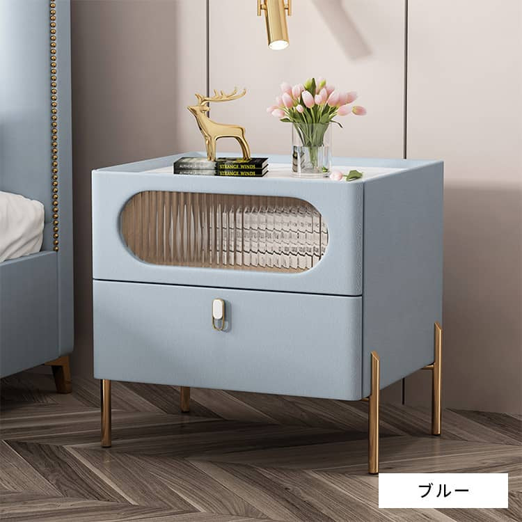 ナイトテーブル ライトブルー ピンク ライトグレー カーキ ライトブラウン ブルー グリーン ベージュ ピンク＋ベージュ オレンジ＋ベージュ セラミック スチール yk-10-nighttable