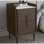 ナイトテーブル ピンク ホワイト ブラック ブラウン イエロー ベージュ ブルー グリーン ライトグレー ダークグレー PUレザー スチール 無垢材フレーム セラミック yk-07-nighttable