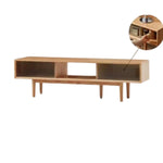 テレビ台 ナチュラル ブラウン オーク材 キリ材 ガラス ysys-b3086-tvstand