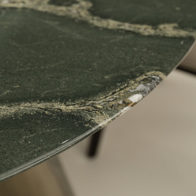 デザイナーズ 大理石ダイニングテーブル グリーン×シルバーアート 高級ラグジュアリーモダン jrjj-6772