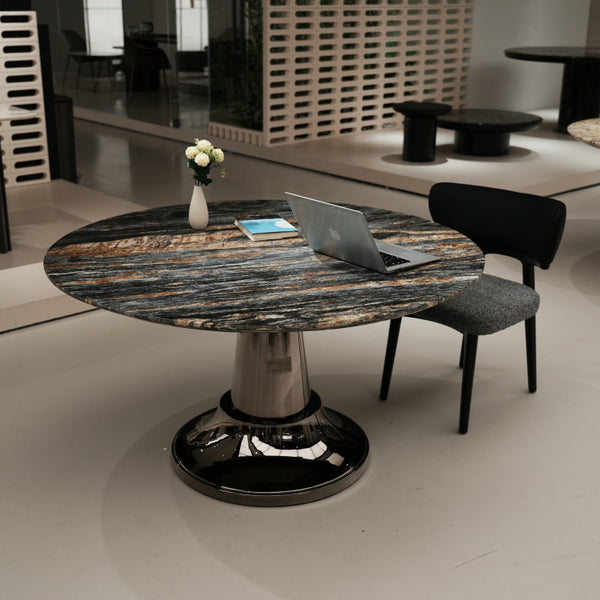 【専用】曲線デザイン 大理石テーブル レビュー特典・ダイニングテーブル セラミック 食卓テーブル 幅120 140