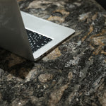 デザイナーズ 大理石ダイニングテーブル ブラック×ブロンズ 天然石天板 円形ラグジュアリー モダンテーブル jrjj-6806