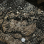 デザイナーズ 大理石ダイニングテーブル ブラック×ブロンズ 天然石天板 円形ラグジュアリー モダンテーブル jrjj-6806