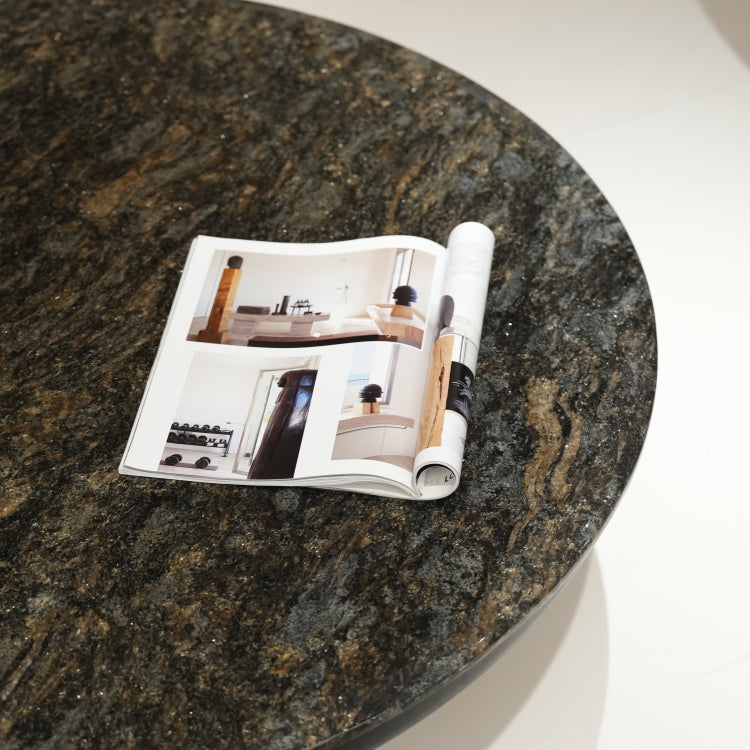 デザイナーズ 大理石ローテーブル センターテーブル 天然石ブラックブロンズ 天板輝き仕上げ 高級リビングテーブル100cm 50cm jrjj-8239A