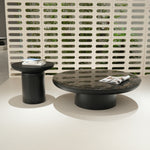 デザイナーズ 大理石ローテーブル センターテーブル 天然石ブラックブロンズ 天板輝き仕上げ 高級リビングテーブル100cm 50cm jrjj-8239A