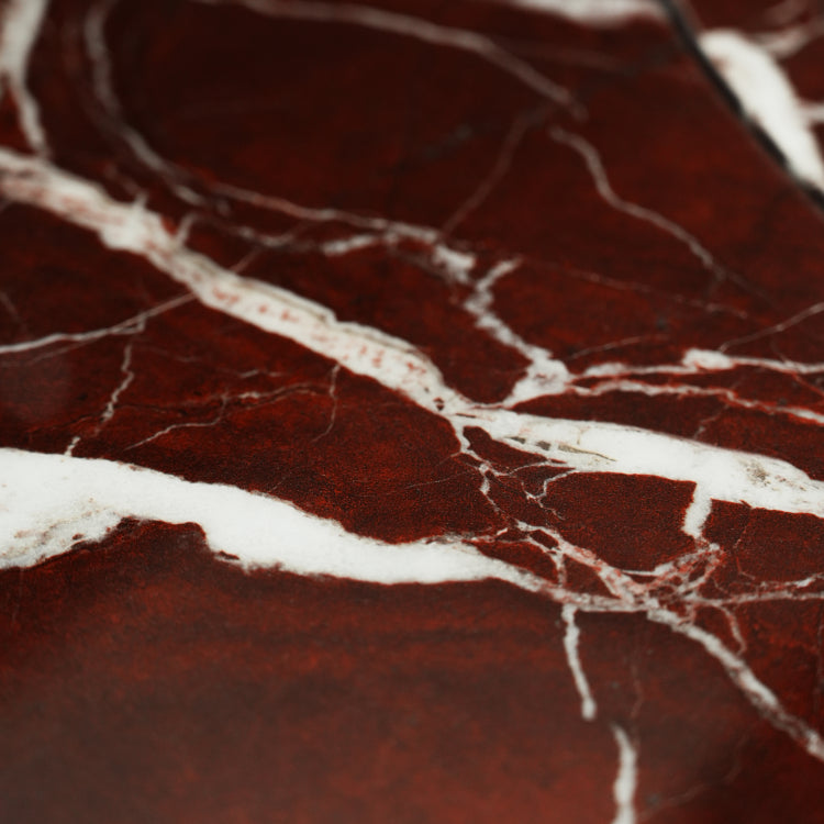 デザイナーズ 大理石センターテーブル 深紅マーブル×金属脚 ラグジュアリーモダン 丸ローテーブル120cm jrjj-8617