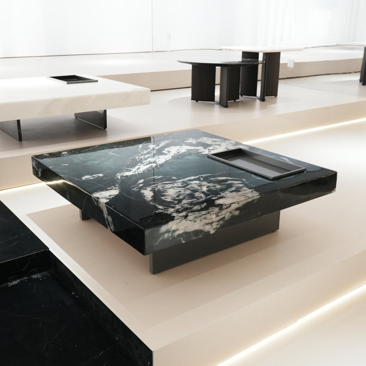 デザイナーズ 大理石センターテーブル モダンラグジュアリー スクエアローテーブル 4色展開120cm 100cm jrjj-899A