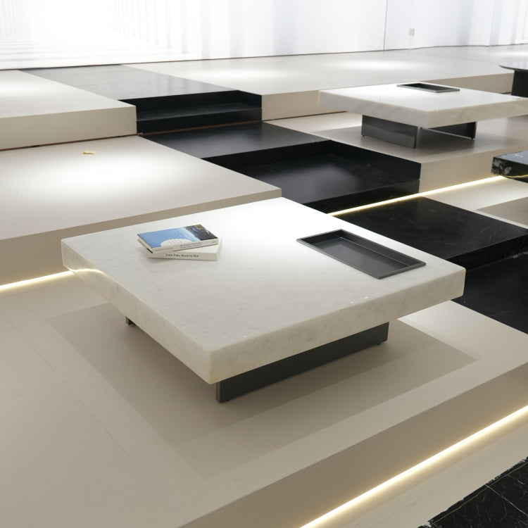 デザイナーズ 大理石センターテーブル モダンラグジュアリー スクエアローテーブル 4色展開120cm 100cm jrjj-899A