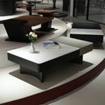 デザイナーズ 収納ローテーブル 微結晶ガラス天板 センターテーブル モダンラグジュアリー ホワイト×グレーカラー 130cm×70cm jrjj-8518