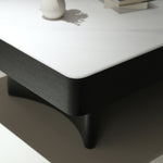 デザイナーズ 収納ローテーブル 微結晶ガラス天板 センターテーブル モダンラグジュアリー ホワイト×グレーカラー 130cm×70cm jrjj-8518