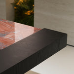 ラグジュアリー 天然大理石ダイニングテーブル ベトナレッド天板 高級レッドマーブル モダンインテリア リビング?ダイニング兼用 260cm×100cm jrjj-6786