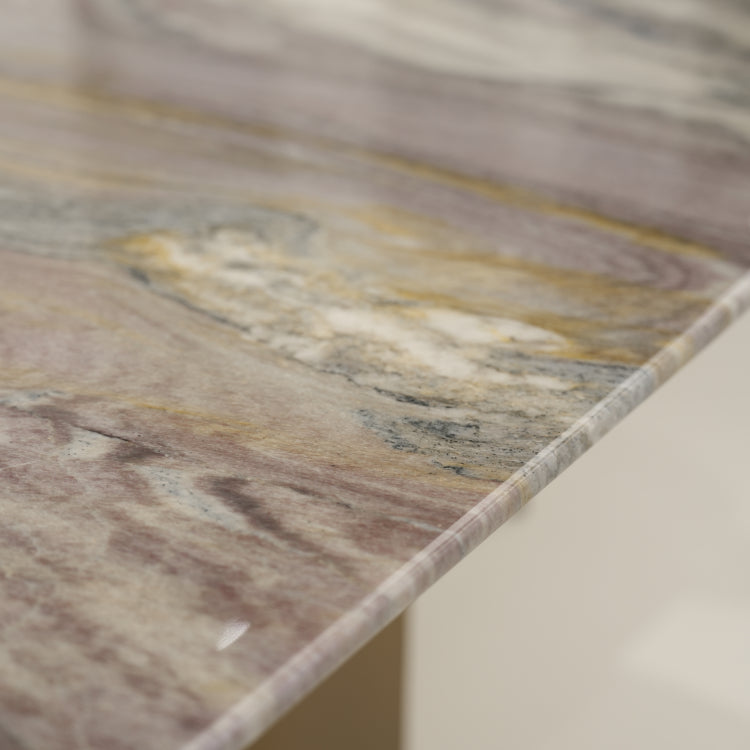 ラグジュアリー 天然大理石ダイニングテーブル パープルグレー調天板 高級モダンインテリア デザイナーズダイニング200cm×100cm jrjj-6636