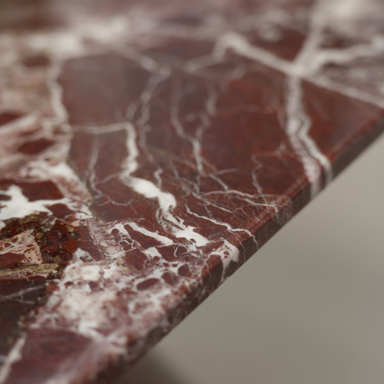 ラグジュアリー 天然大理石テーブル ダイニングテーブル パープルレッド調天板 高級モダンインテリア デザイナーズダイニング180cm×90cm jrjj-6694